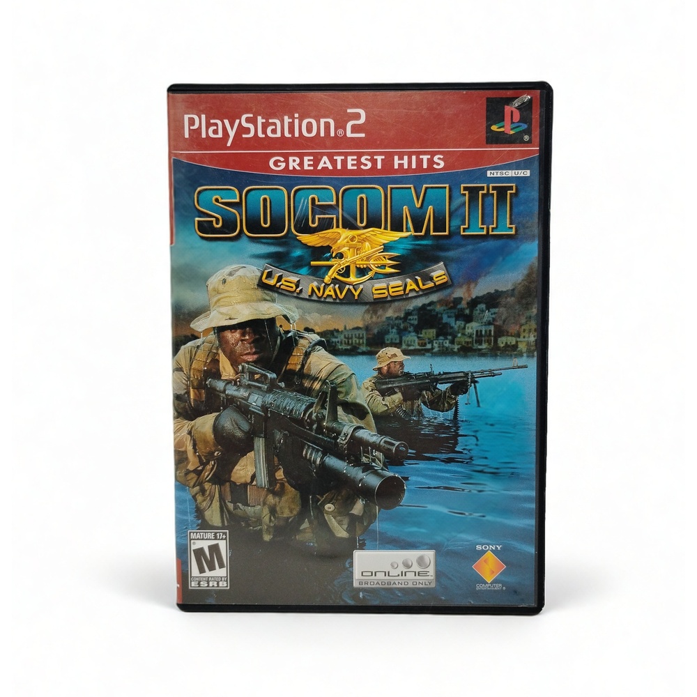 Sony SOCOM II U.S. Navy SEALs PS2 Greatest Hits Tactical Shooter Video Game CIB - Picture 1 of 4